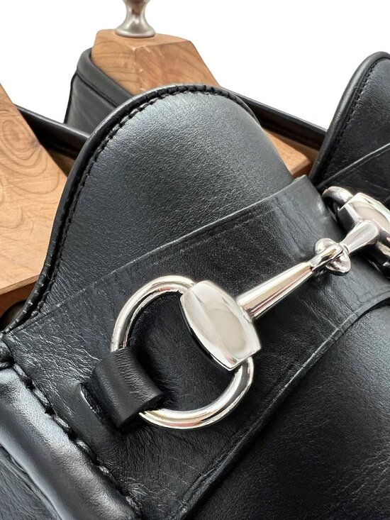 $1090 Gucci Mens Horsebit 1953 Dress Shoes Silver Bit Loafers US 9.5 / UK 9 / 43 main image 9